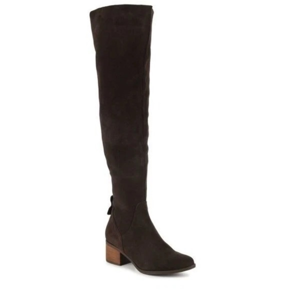 Steve Madden Purly Over the Knee Boots Size 7 Dark Brown Suede - Picture 1 of 1
